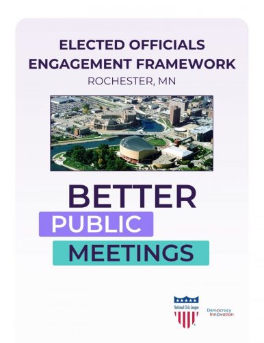 Rochester Elected Official Engagemetn Framework Cover