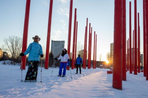 Snowshoers at Red Pole Park